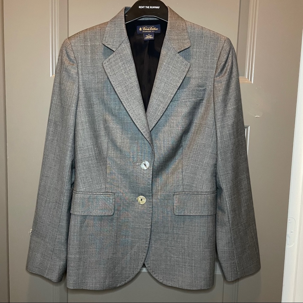 Brooks Brothers Wool Gray Suit Jacket Sz 4
